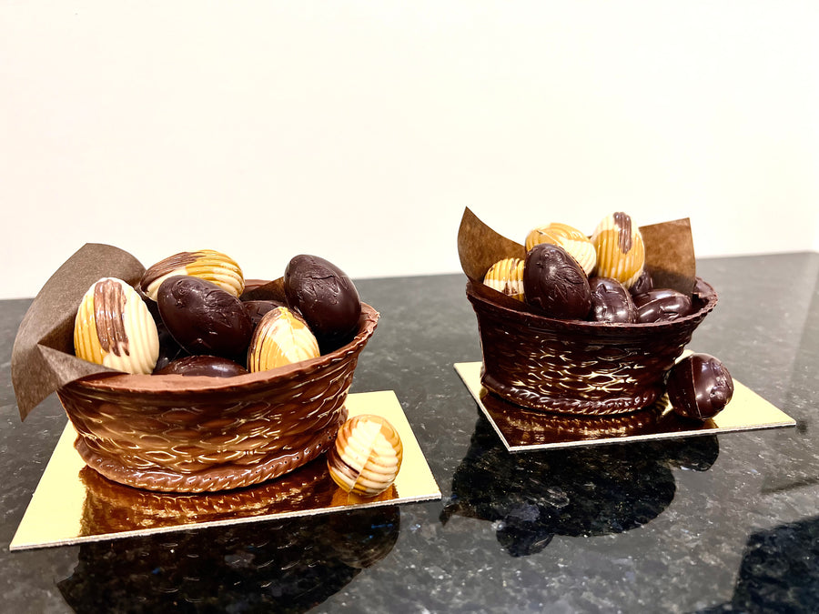 chocolade mandje met eitjes